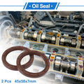 2X Oil Seal Rotary Shaft Seal FKM Rubber 45x58x7mm for Various Models