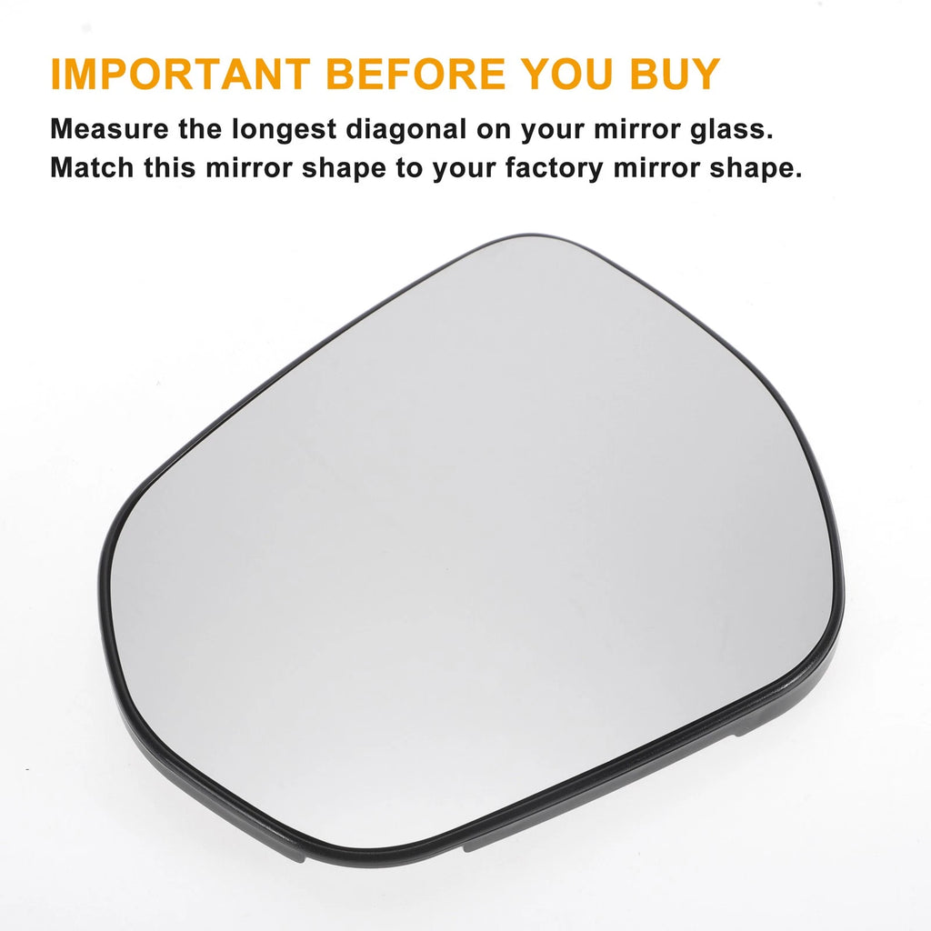Left Side Heated Convex Mirror Glass for Ford Fiesta (2017–2023)