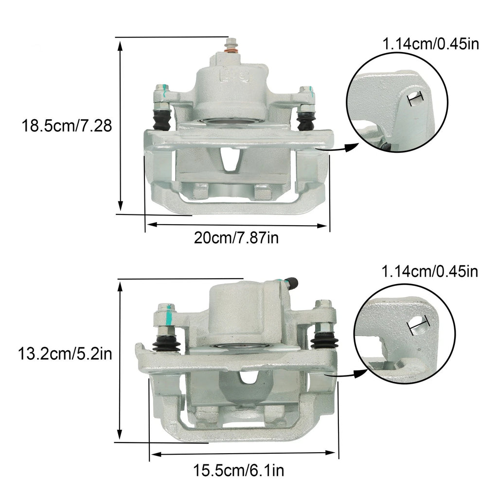 Set of 4 Brake Calipers with Bracket for Toyota Sienna (2004-2010)