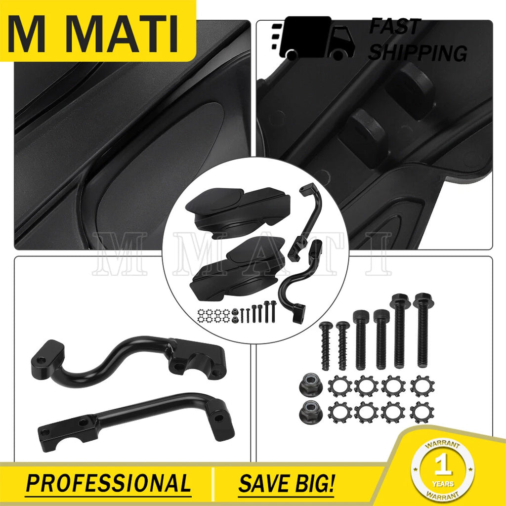 Black Hand/Wind Guard & Bracket Kit for Polaris (2889341, 2879380, 2876846)