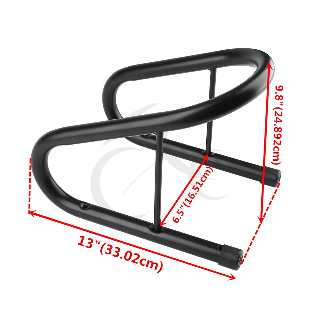 6.5" Black Motorcycle Tire Wheel Chock + Quick Release Hardware for Motorcycles