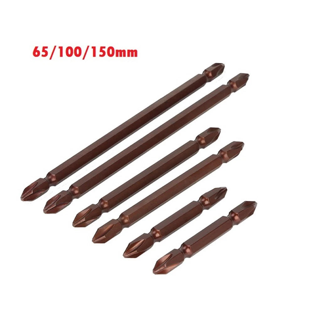 Screwdriver Set of 3 6.35mm Hex Shank Alloy Steel 65mm 100mm 150mm