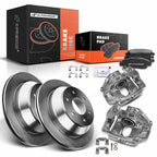 Pair Rear Brake Rotor & Pads for Chevy Trailblazer (2002–2009)