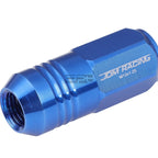 20 PCS Closed End M12x1.25 50mm Tall Blue Aluminum Lug Nuts + Adapter