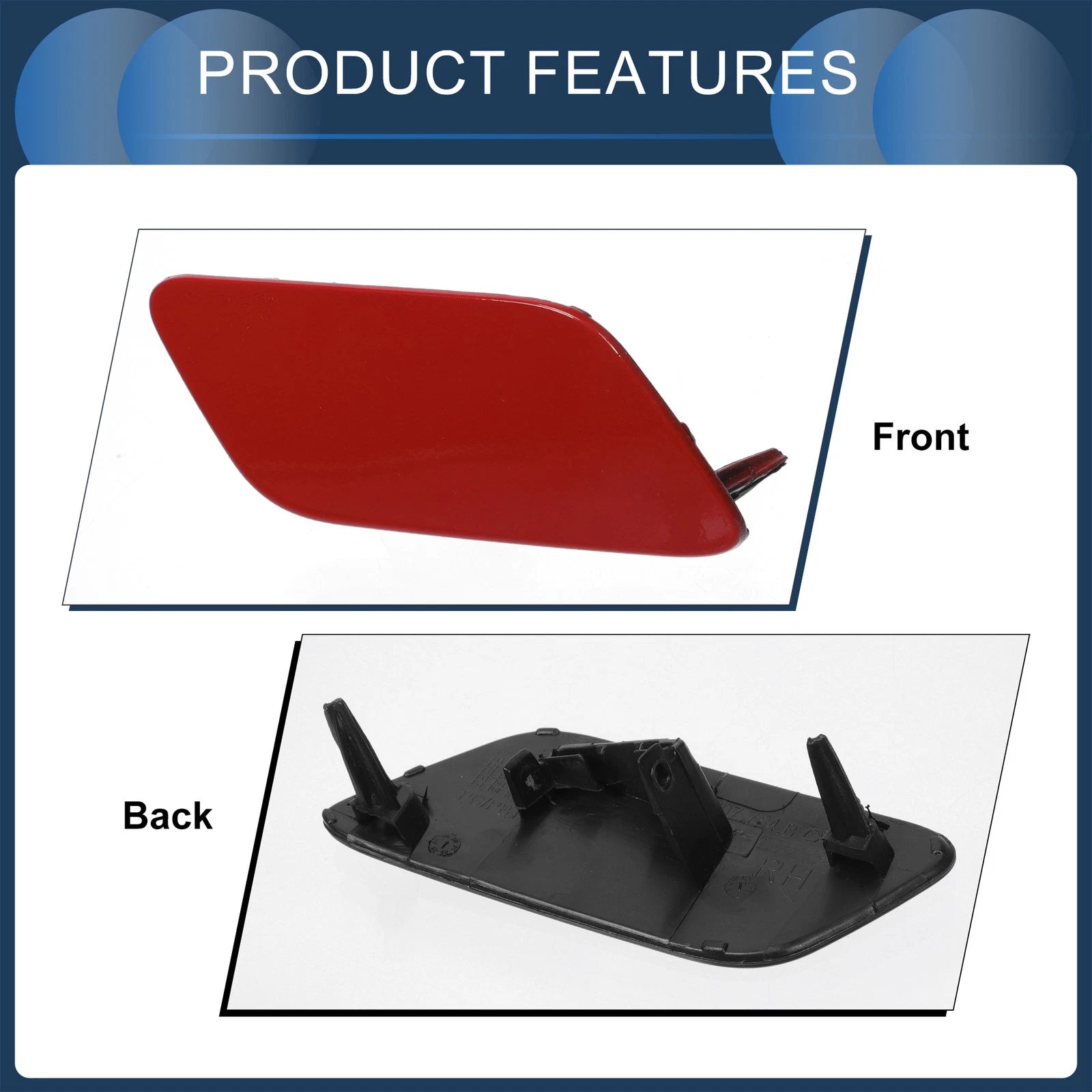 Front Right Washer Nozzle Cover Cap for Audi Q7 (2017–2019) Red