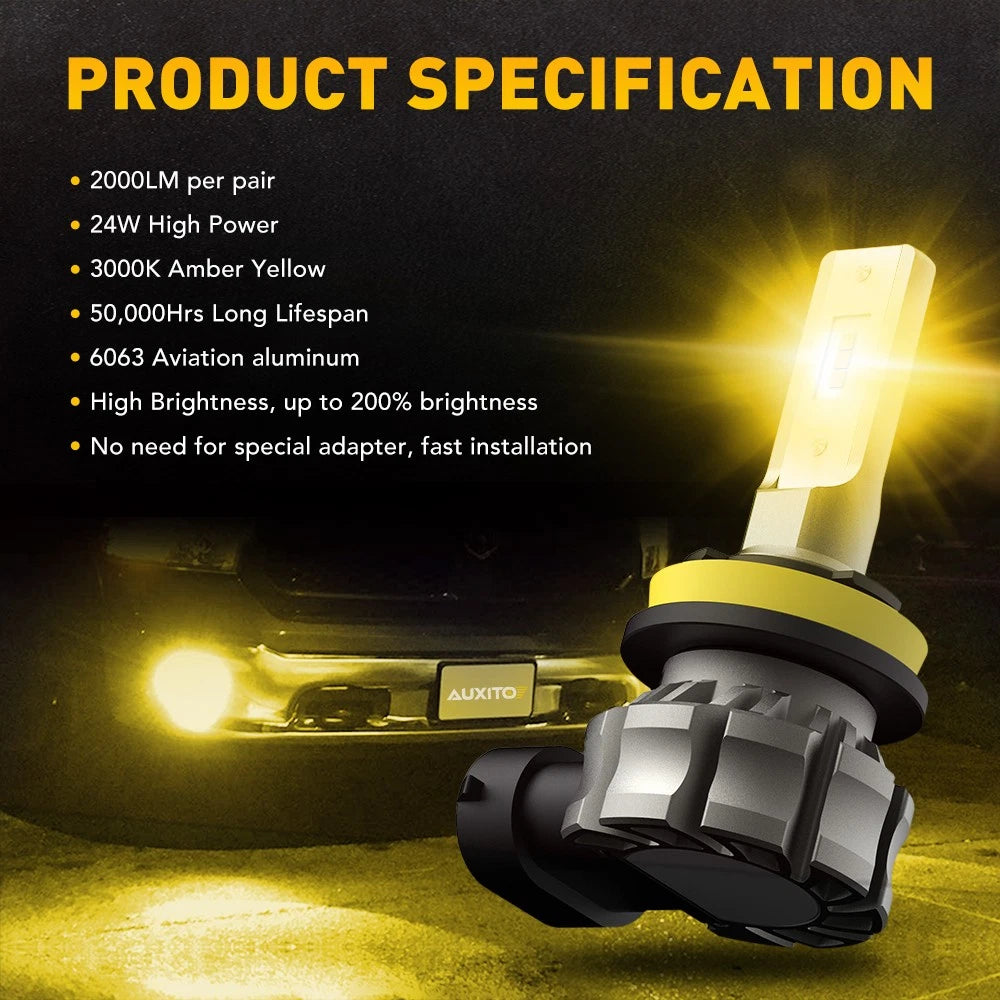 2X H11 H8 LED Bulbs for Fog Light DRL for Make Model