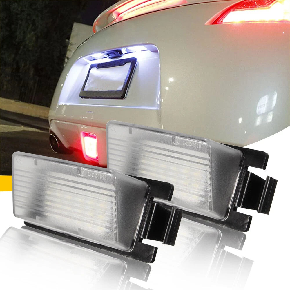 2X White LED License Plate Light for Nissan 350Z (2003–2008)