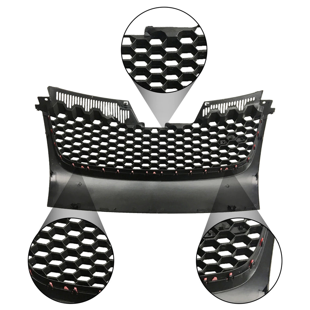 Mesh Grille for VW GTI GLI Jetta MK5 (2006–2009) - Black Badgeless Red Trim