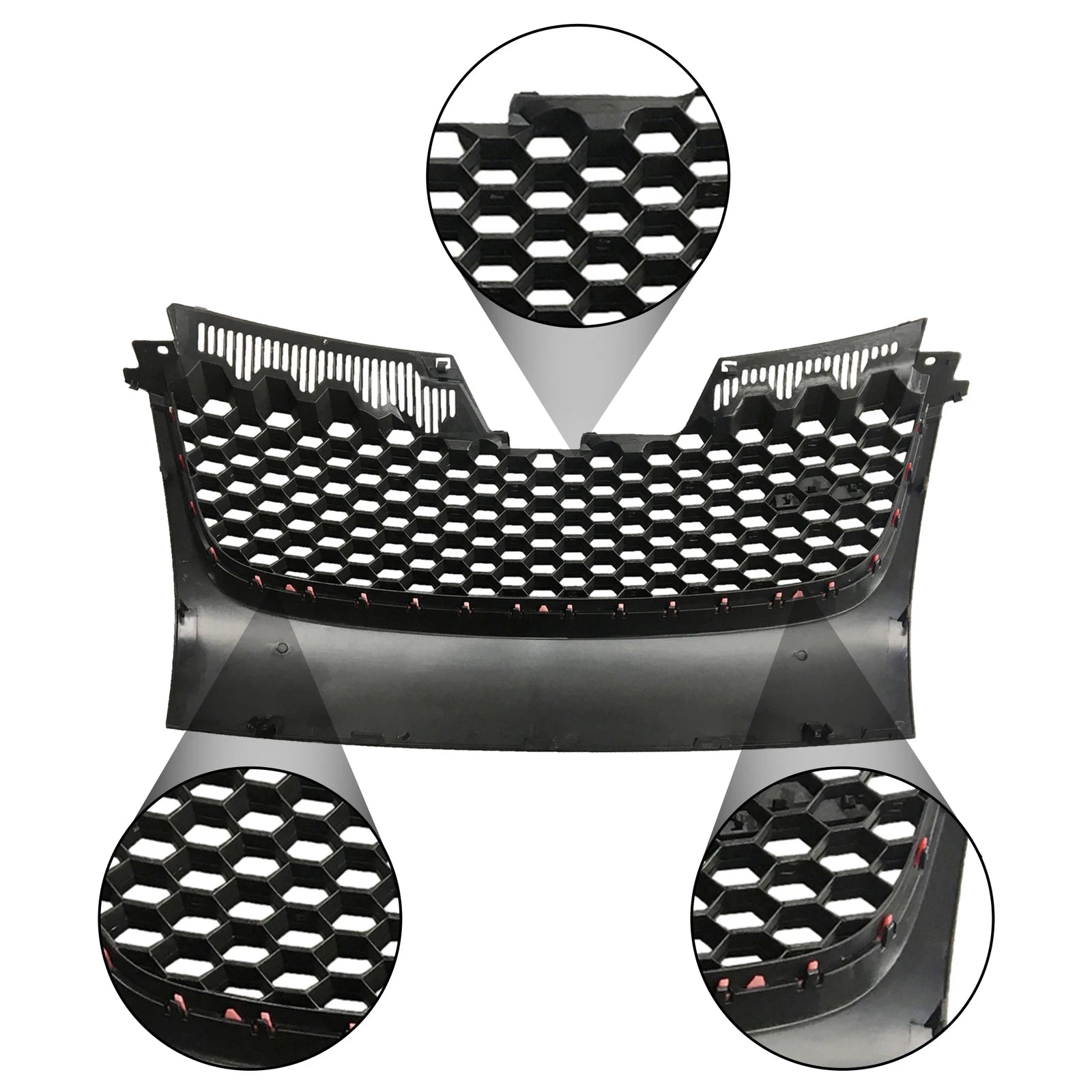 Mesh Grille for VW GTI GLI Jetta MK5 (2006–2009) - Black Badgeless Red Trim