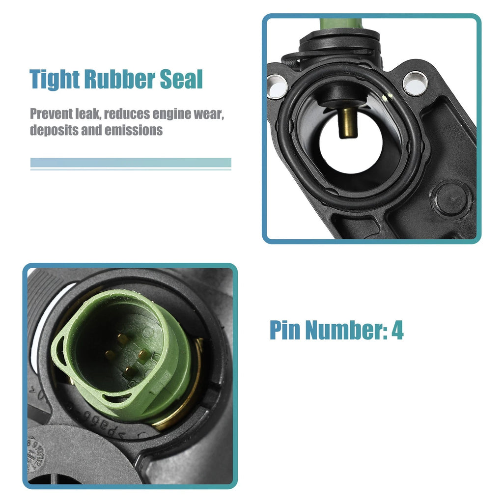 Engine Coolant Thermostat Housing Assembly 032121111BA for Volkswagen Golf (2010–2014)