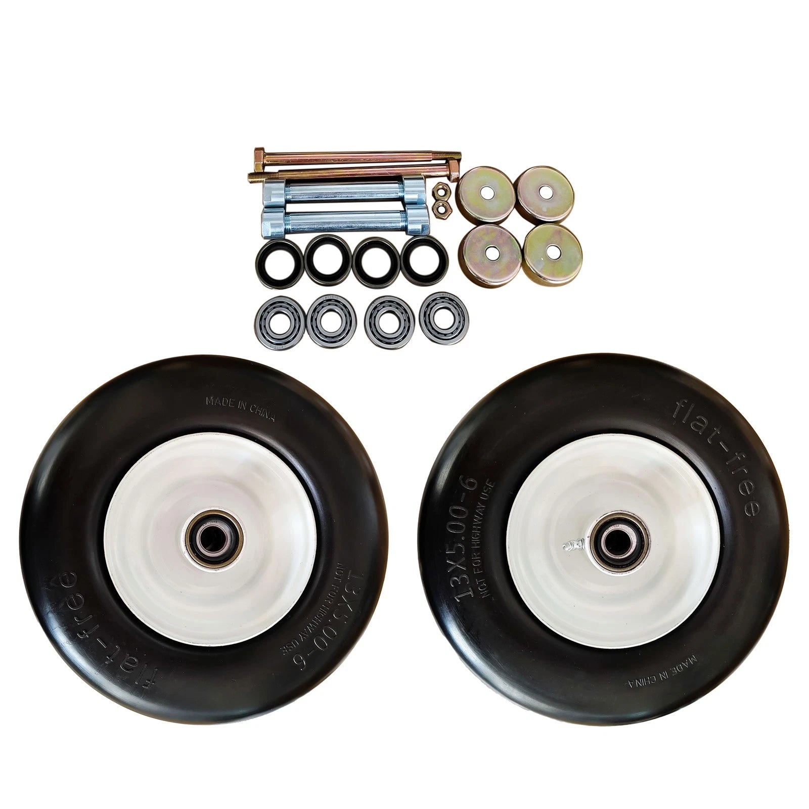 2 Pack Puncture Proof Flat Free Tires for Exmark Toro Mowers (13x5x6)