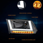 U-Shape LED Tube DRL Headlights for Dodge Ram 1500-3500 (2009–2024)