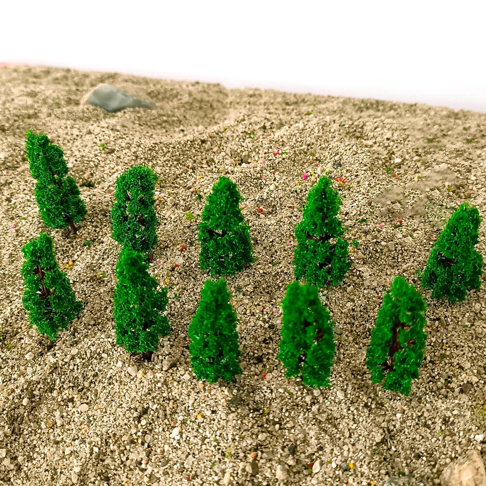 10Pcs 2.36" Trees for Model Train Railroad Diorama Scenery (Scale)