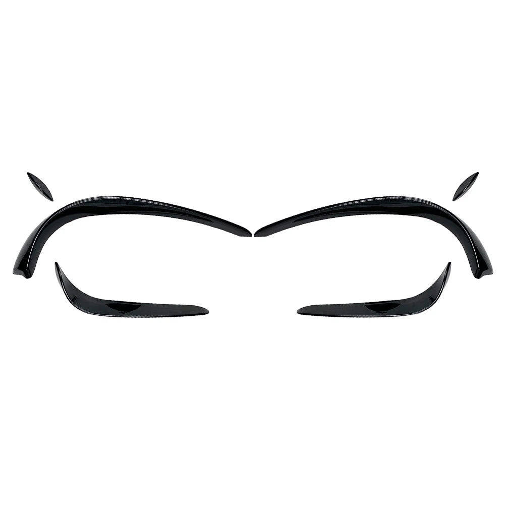 Set of 6 Front Bumper Lip Spoiler Fins Canards for Mercedes Benz C-Class (2015–2018)