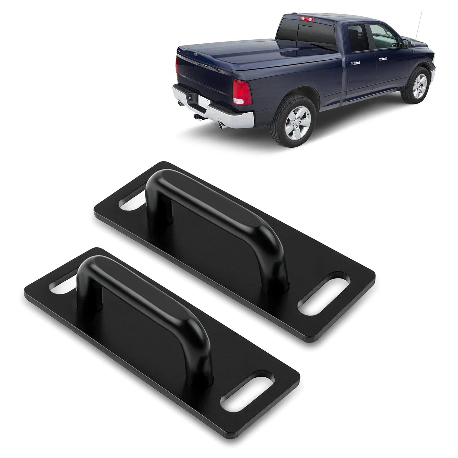 Set of 2 Black C Striker Plates for LEER Tonneau Cover 700/550 Series (N/A)