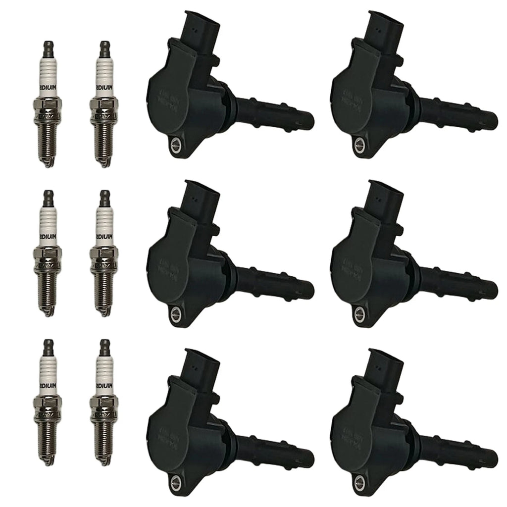 6X Ignition Coils and Spark Plugs for Mercedes-Benz C250 GL450 ML350 (2012–2015)