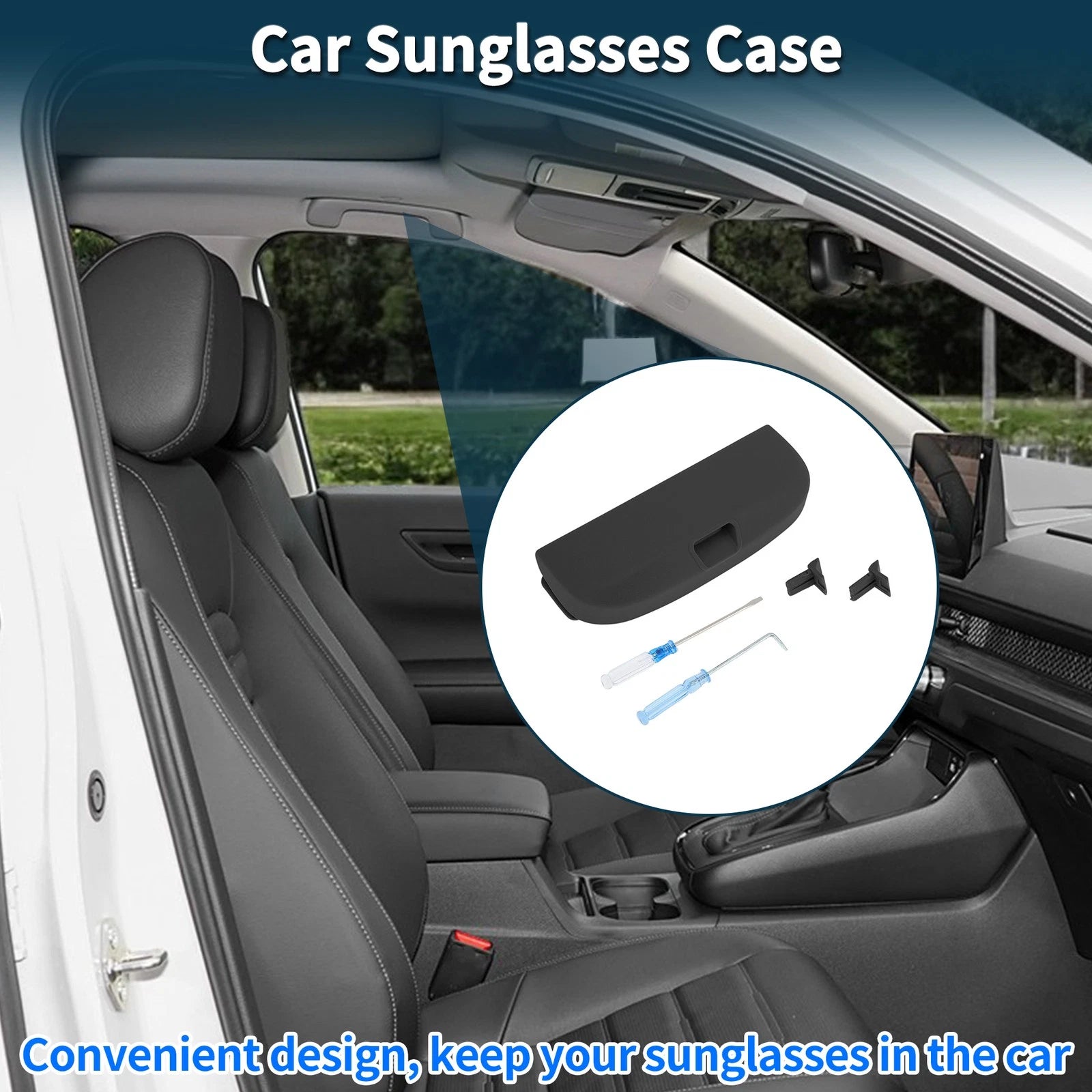 Sunglasses Case for Mercedes-Benz E Class (2017–2023) Eyeglasses Holder Black
