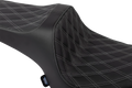 Predator III Seat for Drag Specialties (Vinyl, Double Diamond, Silver)