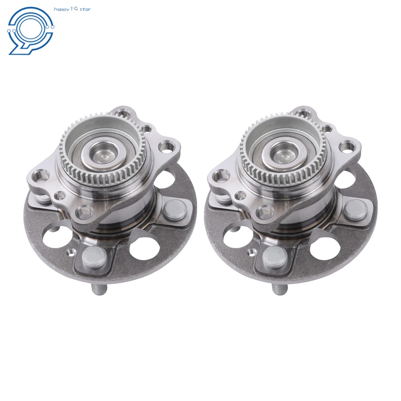 Pair Rear Wheel Bearings & Hubs for Hyundai Accent, Kia Rio (2012–2017)