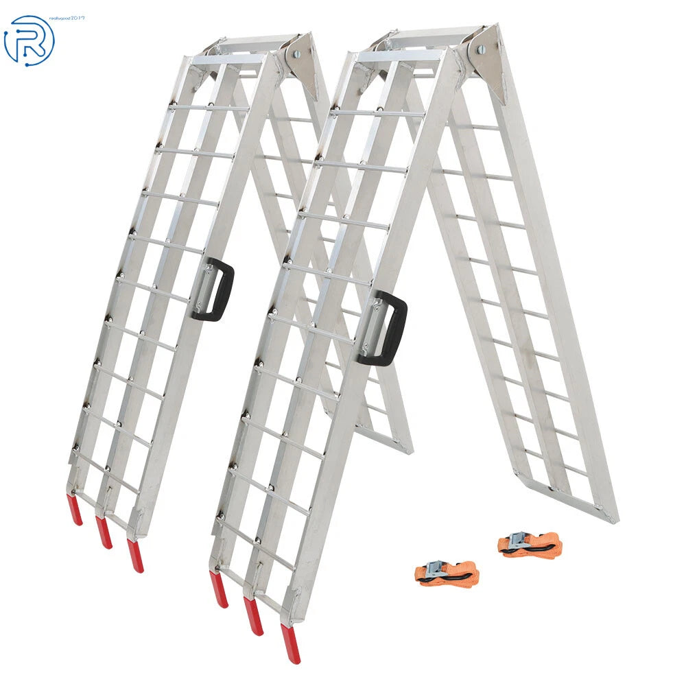 Set of 2 Aluminum Folding Loading Ramps for ATV UTV (7.5')