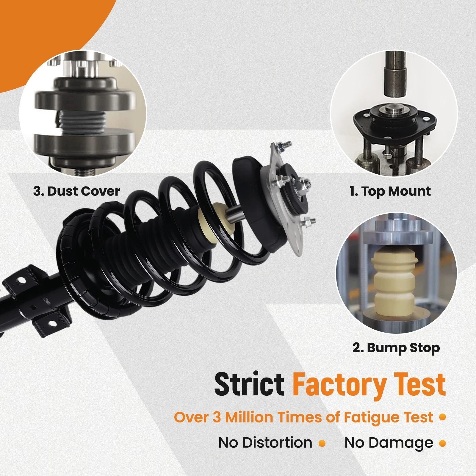 Front Struts Rear Shock Coil Spring Assembly for Volvo XC90 (2003–2014)