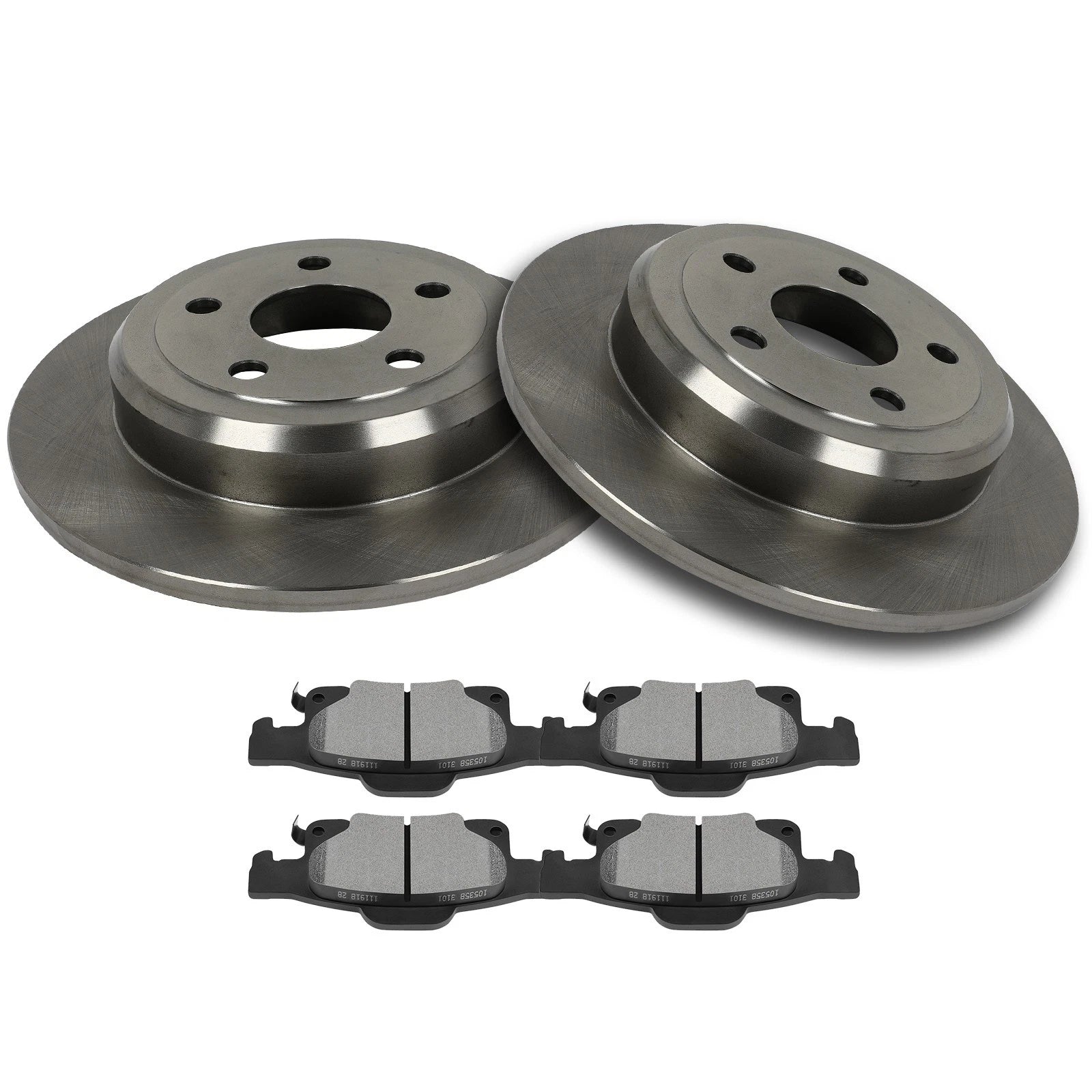 Set of 4 Rear Ceramic Brake Pads and Rotors for Dodge Durango (2011–2017)