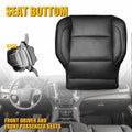 Black Leather Bottom Seat Cover for GMC Sierra 1500 2500HD 3500HD (2014–2018)