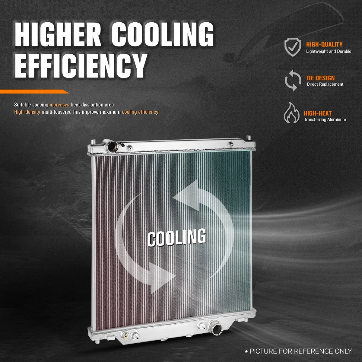 Aluminum Core Cooling Radiator for Ford F-250/F-350/F-450/F-550 (2003–2007)