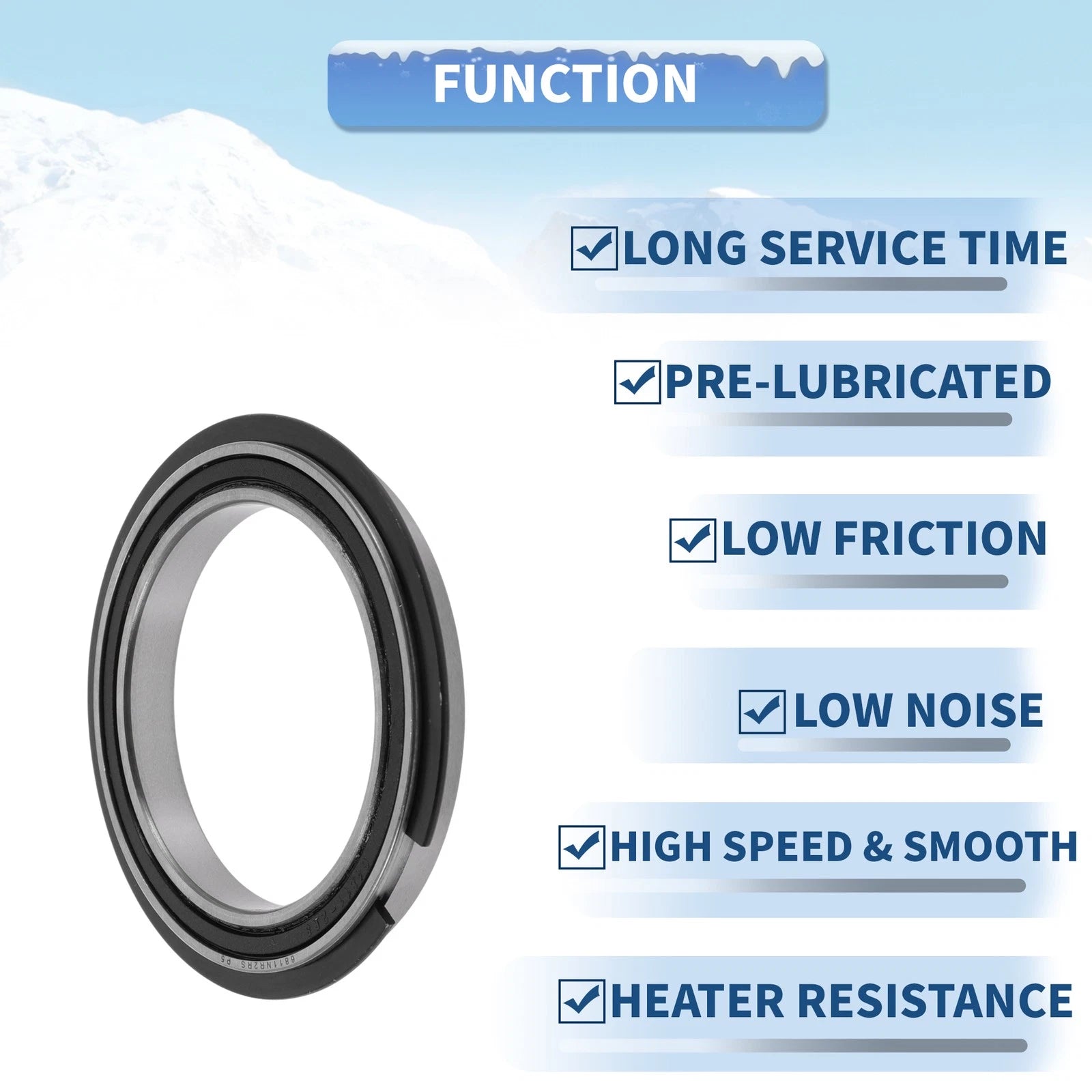 Deep Groove Ball Bearing 6811NR2RS for Scooter Skateboard (55x72x9mm)