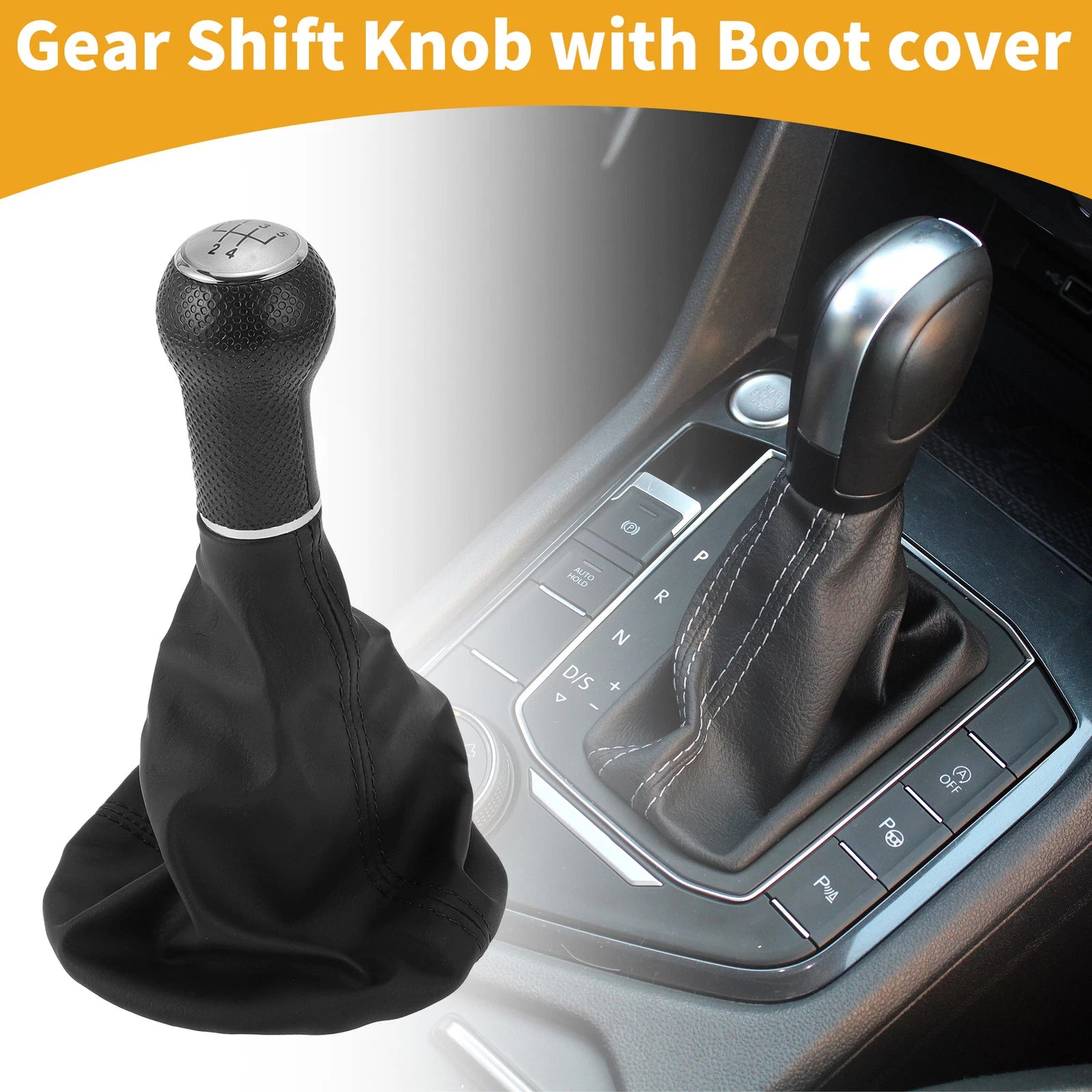 5 Speed Gear Shifter Knob with Cover for Volkswagen Polo Classic (1996–2001)