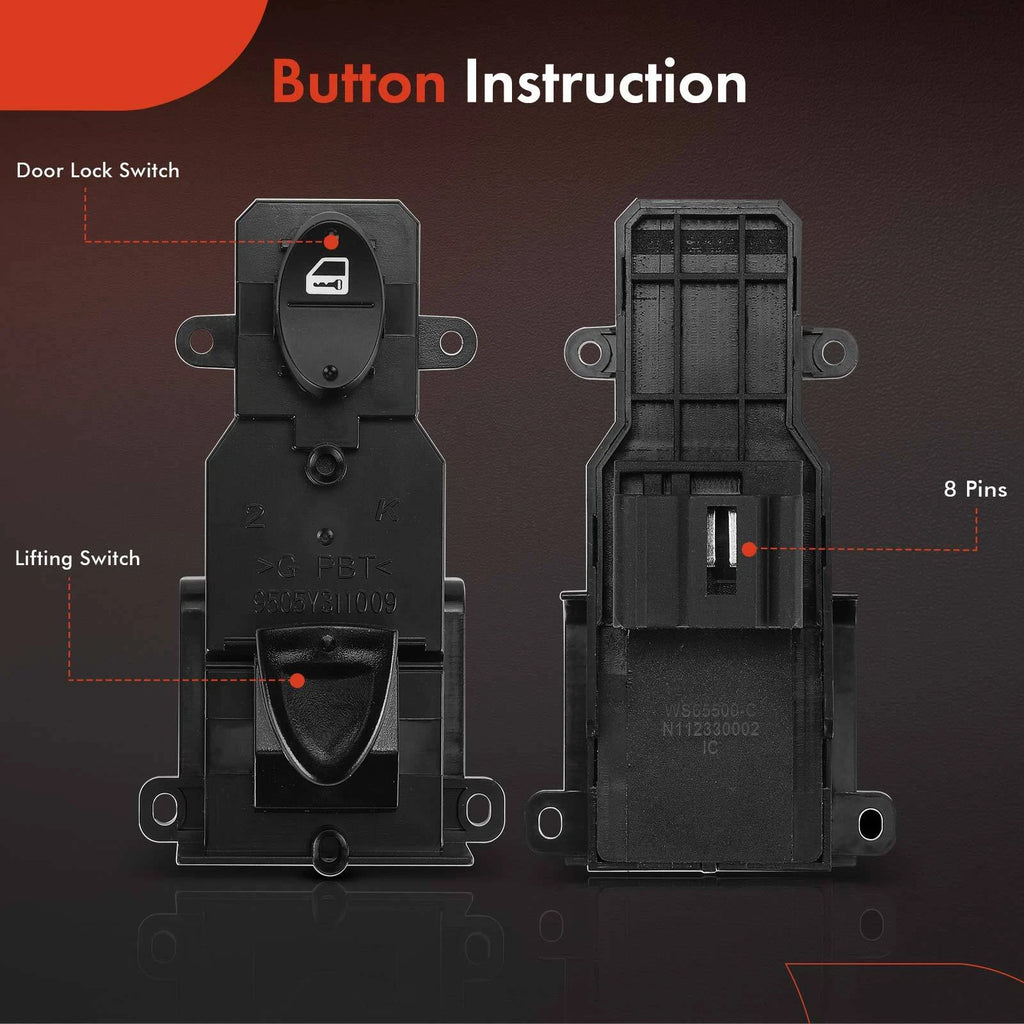 Front Right Power Window Switch for Honda Civic (2006-2011)