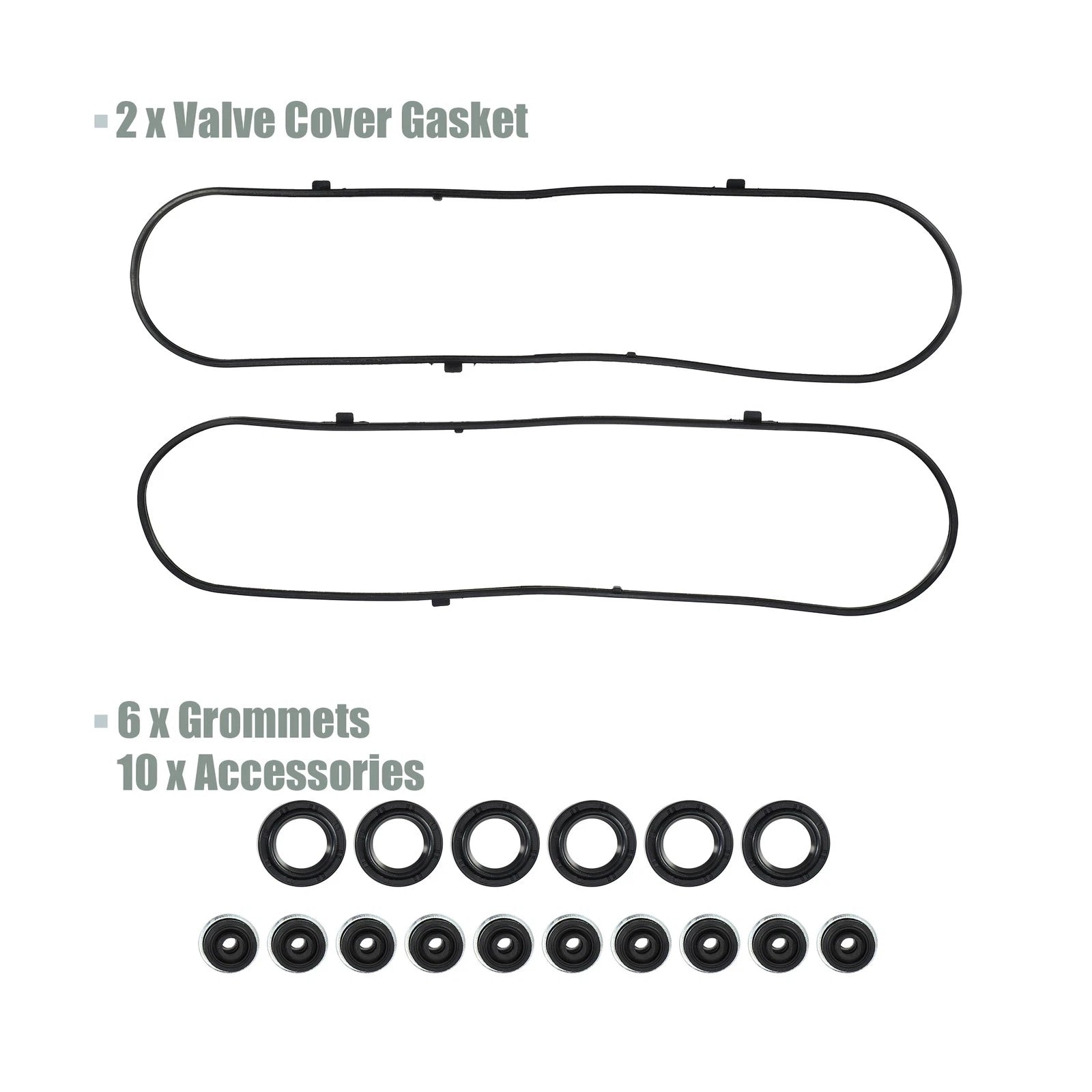 Set of 2 Valve Cover Gasket VS50607R for Acura MDX 3.5L V6 (2003–2006)