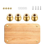 Set of 4 Brass Raising Feet for Cutting Boards Serving Trays