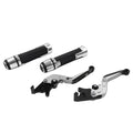 Silver Extendable Brake Clutch Levers & Handlebar Grips for Suzuki GSXR750