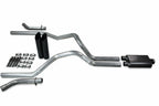 2.5" Dual Exhaust Kit for Ford F150 (2021–2025) - 2 Chamber, Black Tips, Corner Exit