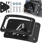 Black Curved Laydown License Plate Mount Bracket for Harley