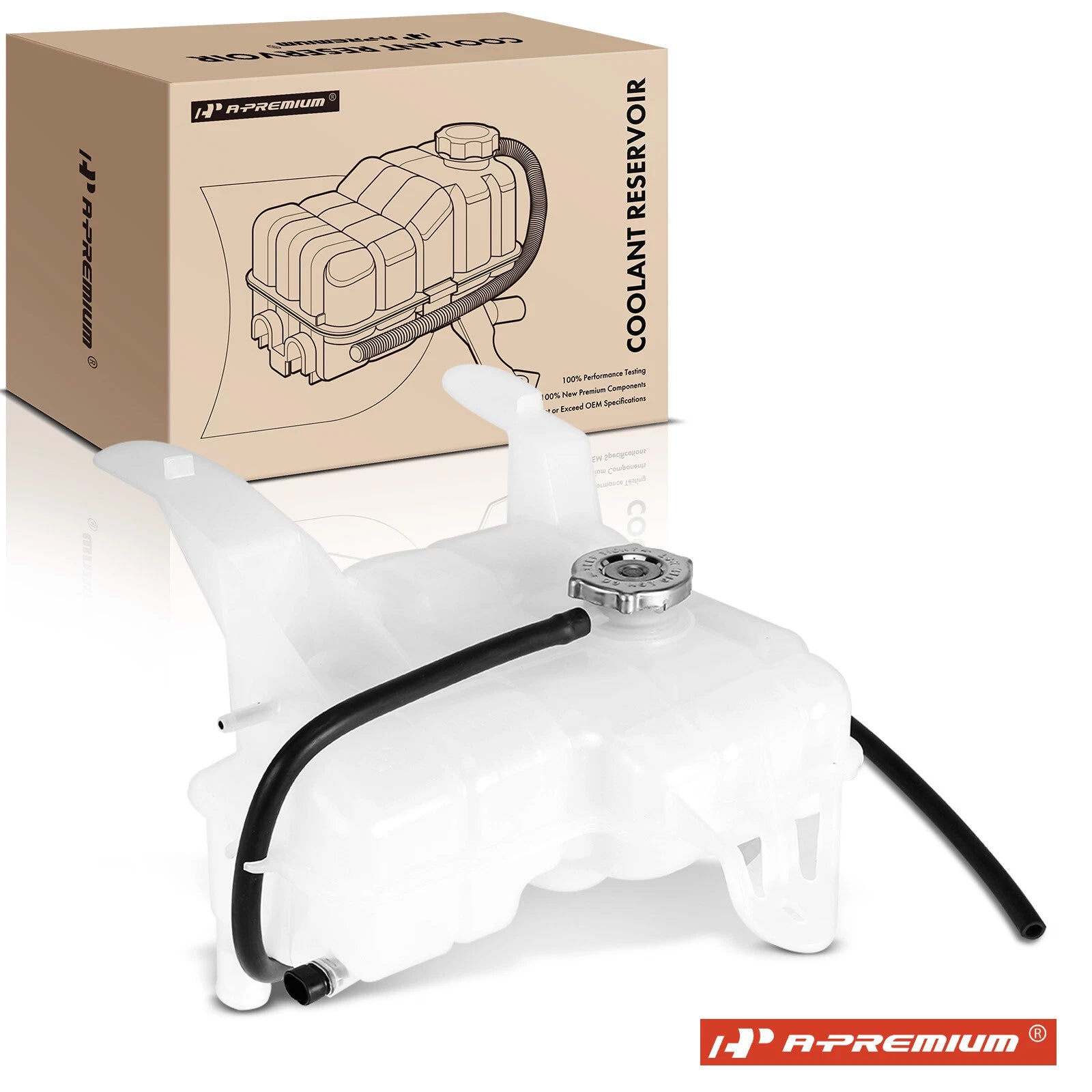 Engine Coolant Reservoir Tank with Cap for Chevy Express 2500 3500 (2003–2023)