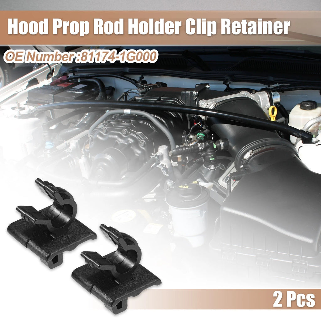 2X Hood Prop Rod Holder Clip No. 81174-1G000 for Kia Rio (2006–2011)