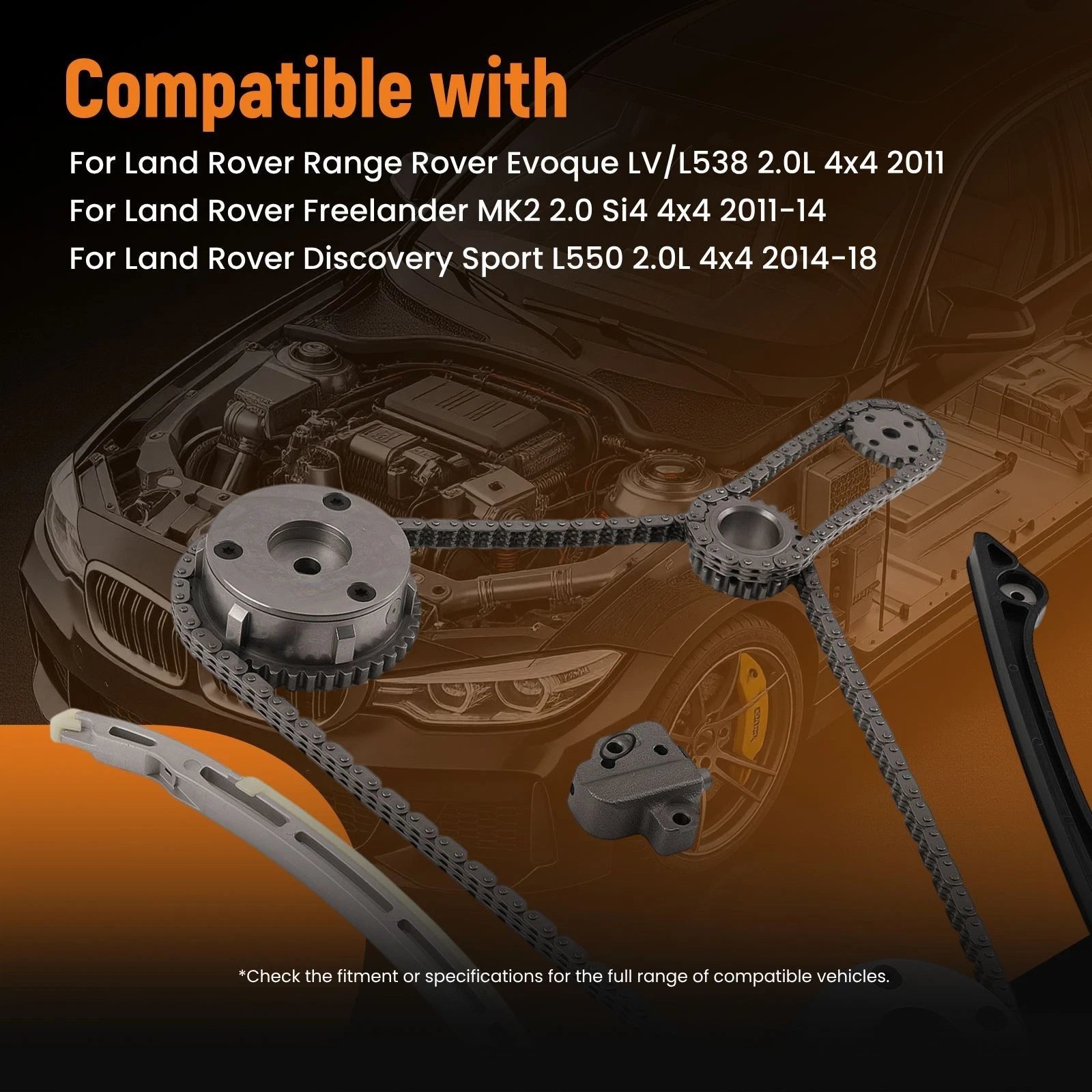 Complete Engine Set for Land Rover Evoque/Freelander 2.0L (2011–2014) LR025261