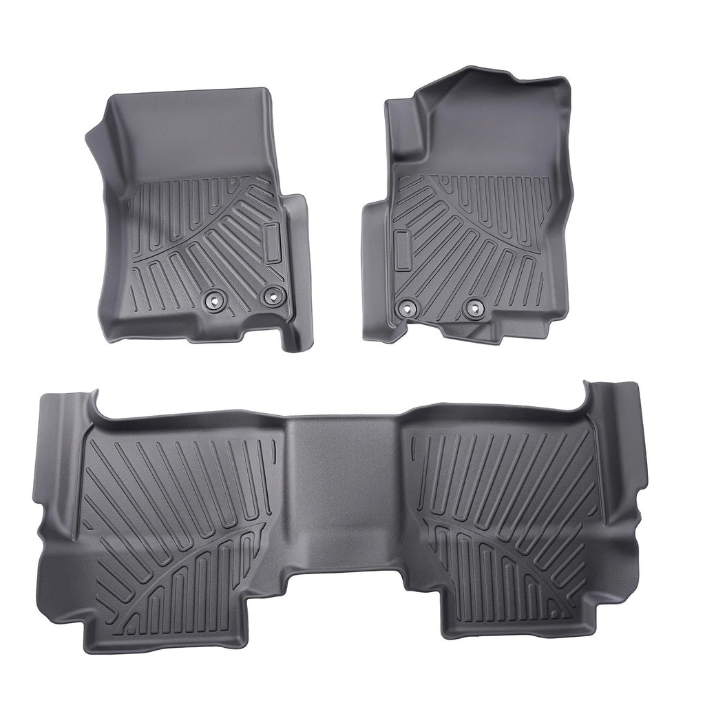 Set of 2 3D Floor Liners for Nissan Frontier Crew Cab (2022–2024) TPE