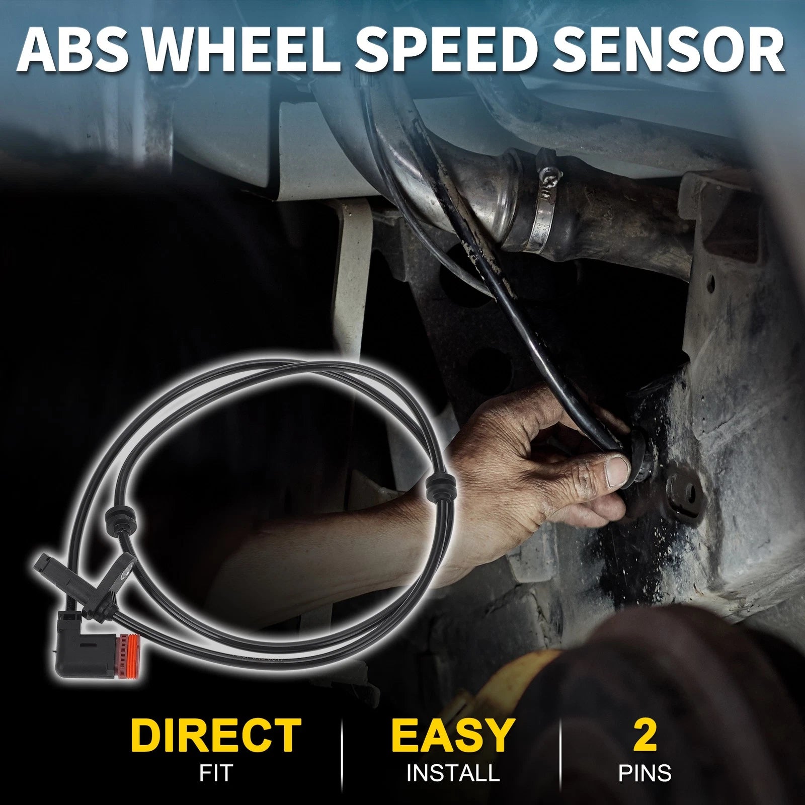 ABS Wheel Speed Sensor Set of 2 for Mercedes C63 AMG (2012–2015) No.A2075400317