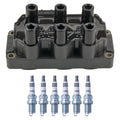 Set of 6 Bosch Ignition Coils & NGK Iridium IX Spark Plugs for Saab 900 9000, Audi A6, Volvo XC90 V6 L6