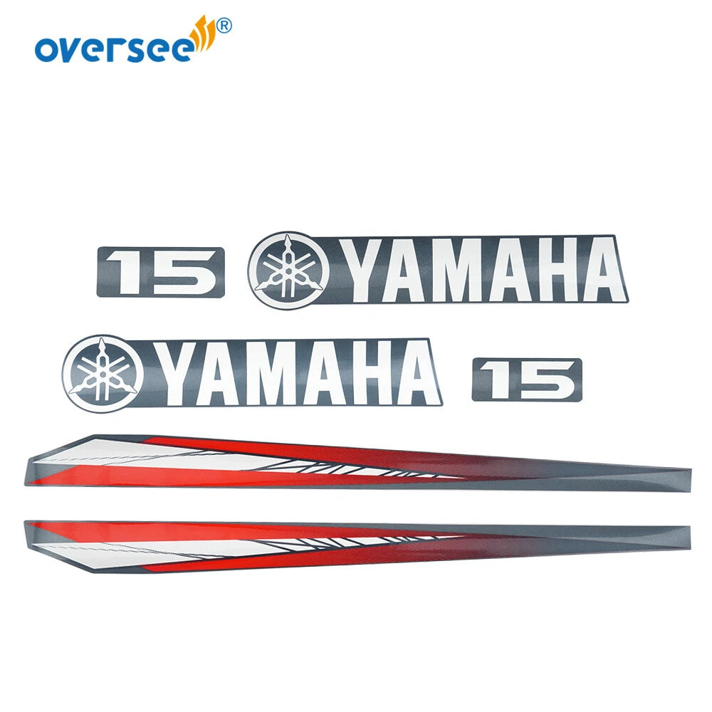 Sticker Kit for Yamaha 15HP 2T Outboard (Anti-UV, Not Fade)