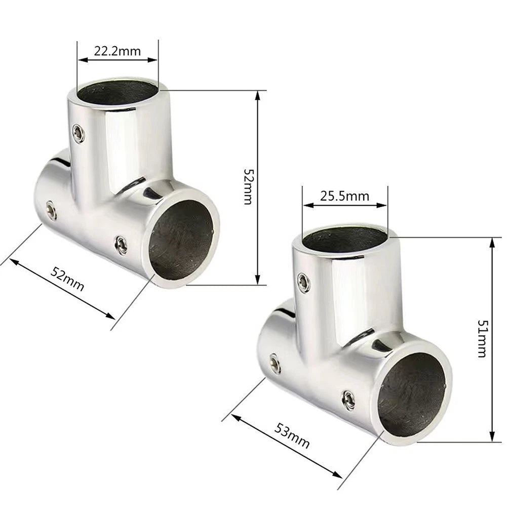 Tee Connector for Marine Grade 316 Stainless Steel Piping Systems