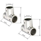 Tee Connector for Marine Grade 316 Stainless Steel Piping Systems