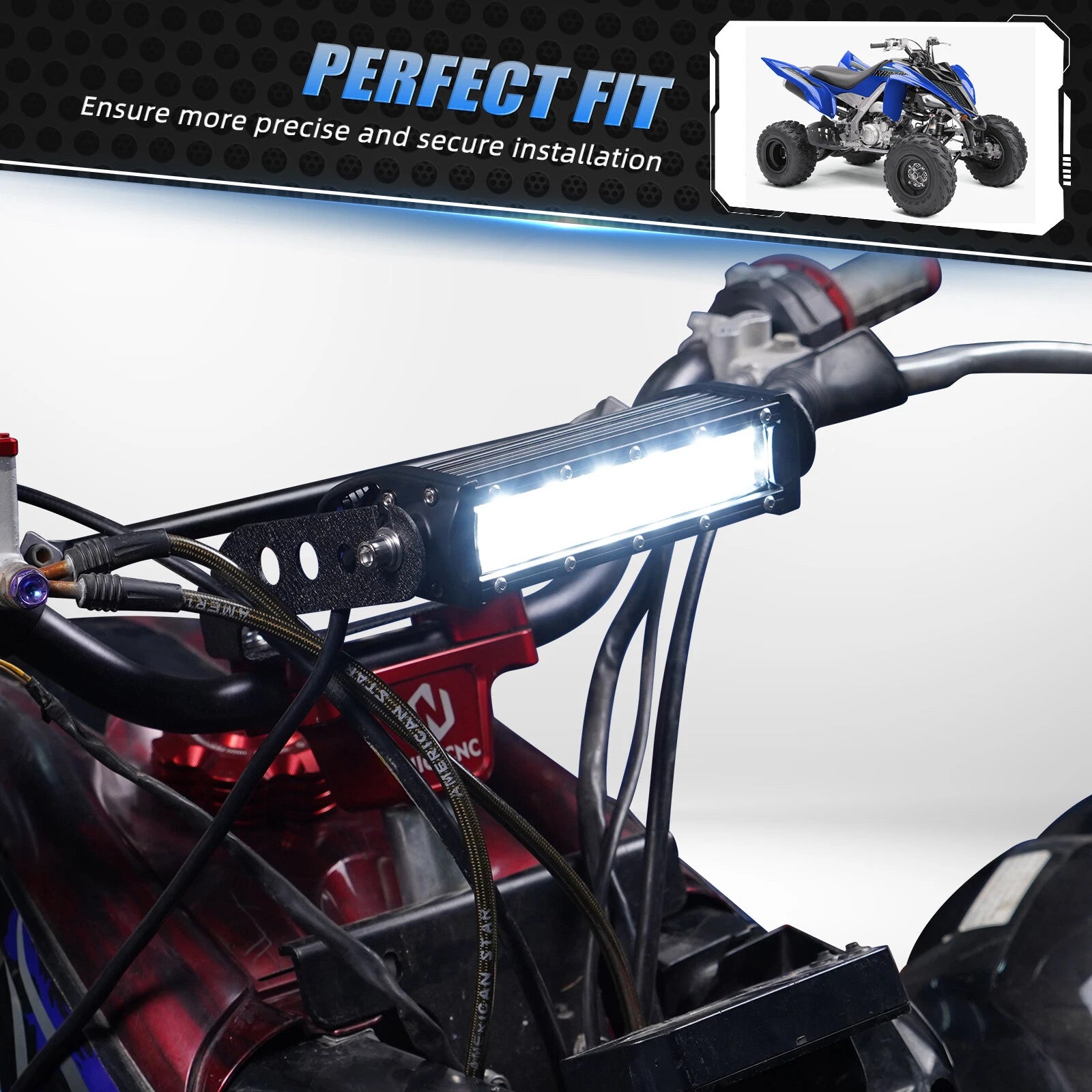 6" LED Headlight Light Bar Kit for Yamaha Banshee 350, Blaster 200 (1997–2006)