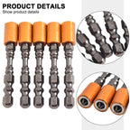 5pcs Magnetic Screwdriver Bit Set for Electric Screw Driver (65mm)