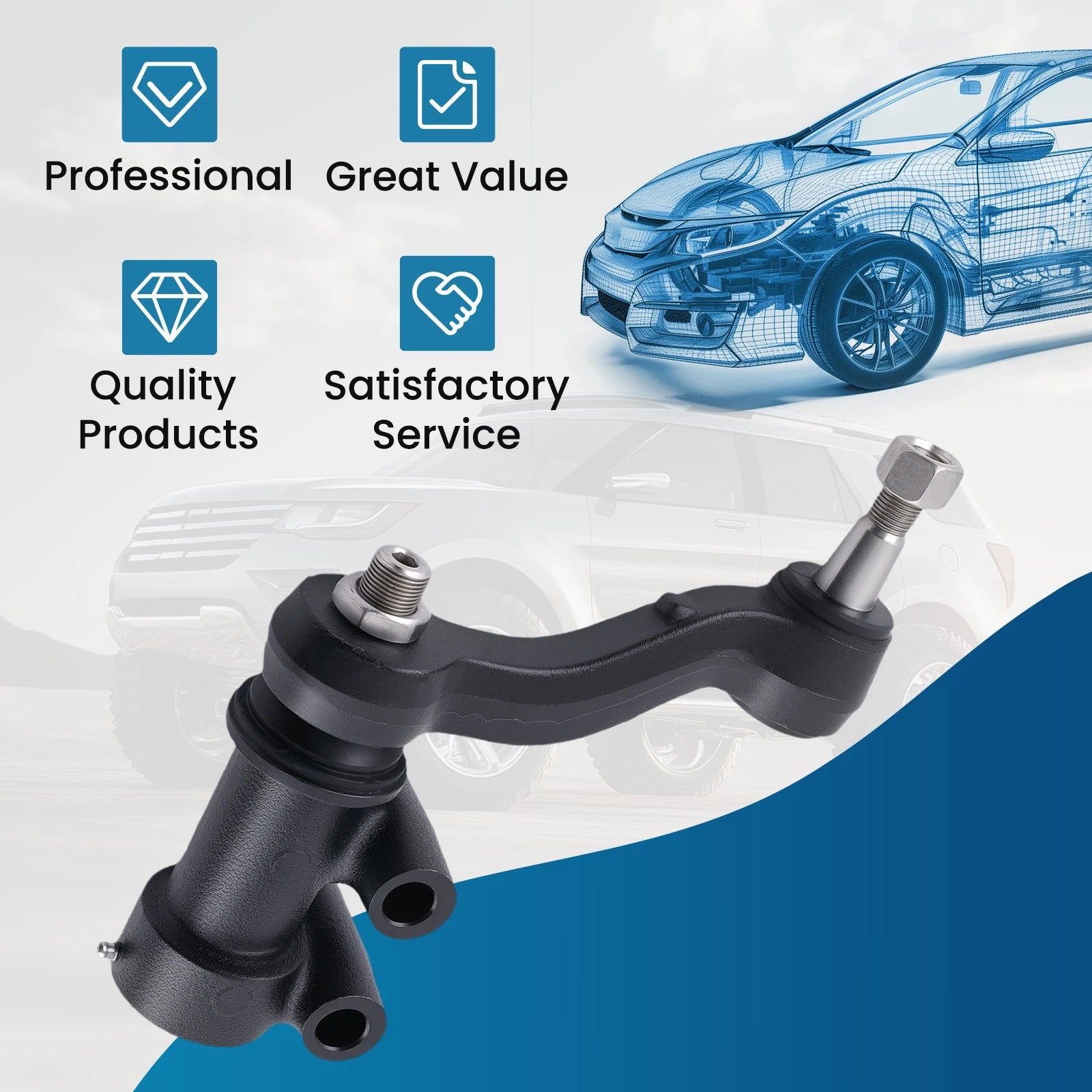Front Idler Arm for Chevrolet Silverado 2500 HD, GMC Sierra 2500 HD (2011–2019)