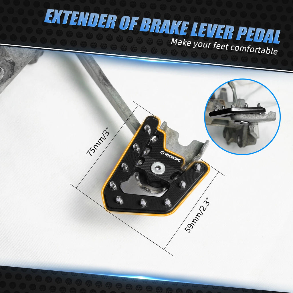 Brake Lever Foot Pedal Extension for Yamaha Raptor 700/700R (2006–2012)