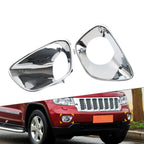 Set of 2 Fog Light Bezel Covers Chrome for Jeep Grand Cherokee (2011–2013)